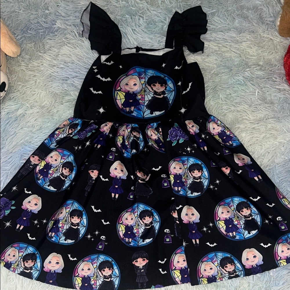 Cartoon Wednesday Addams Dress